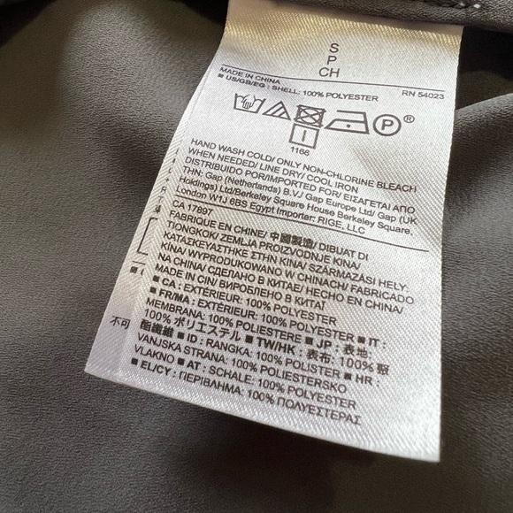 Banana Republic Small Long Sleeve Gray Ruffled Blouse - Picture 7 of 9